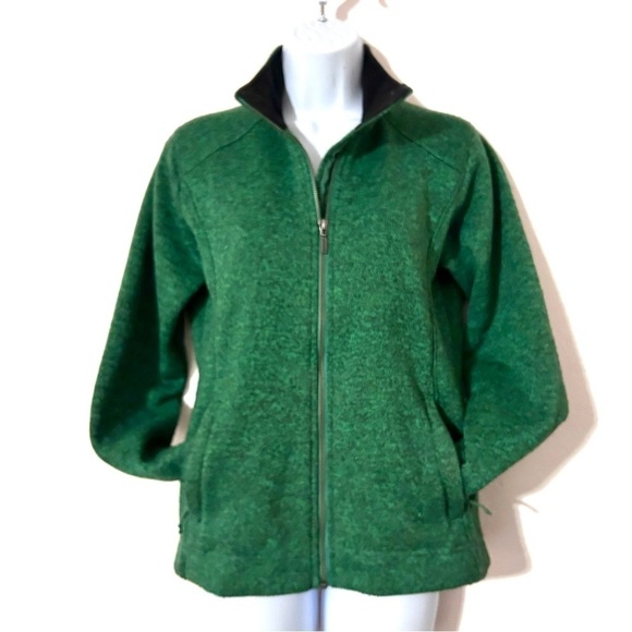 MOUNTAIN KHAKIS Women's Old Faithful Sweater Full Zip Jacket Turf Kelly Green S - Picture 1 of 12